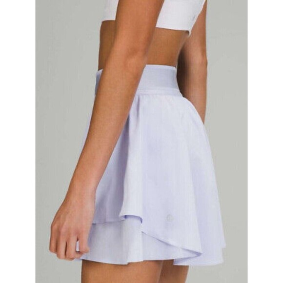 Lululemon Court Rival HR High Rise Skirt 6 Pastel Blue Elastic Waist Pull On - Picture 2 of 9
